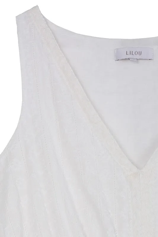 Beautiful Embroidered Ruffled Tiered V-Neck Fashion Dress