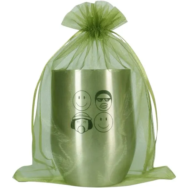 HRX Package 100pcs Organza Drawstring Bags Mixed Color, 6 x 9 inches Christmas Wedding Shower Party Favors Gift Mesh Bags Pouches for Jewelry Makeup