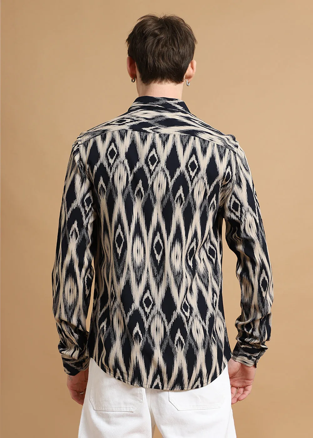 Ikat Black Feather Shirt
