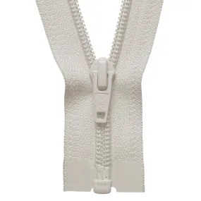 Nylon Open End Zip - 66cm - Ivory