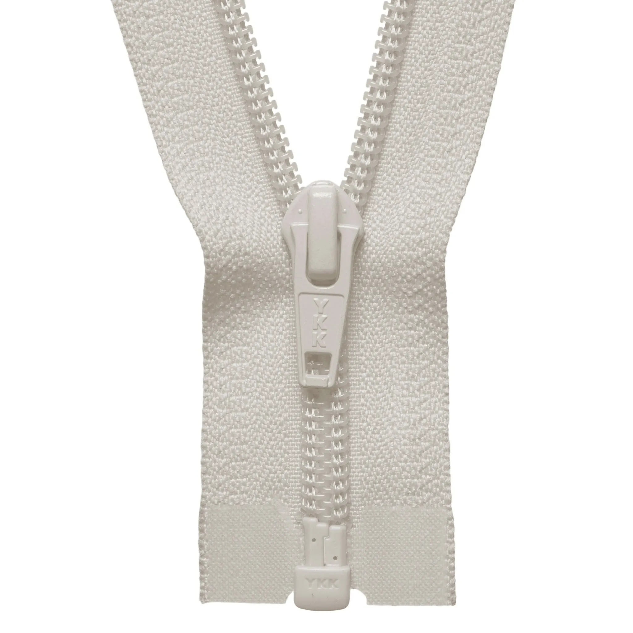 Nylon Open End Zip - 66cm - Ivory