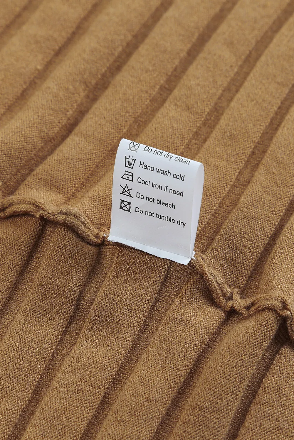 Ribbed Open Front Knit Cardigan