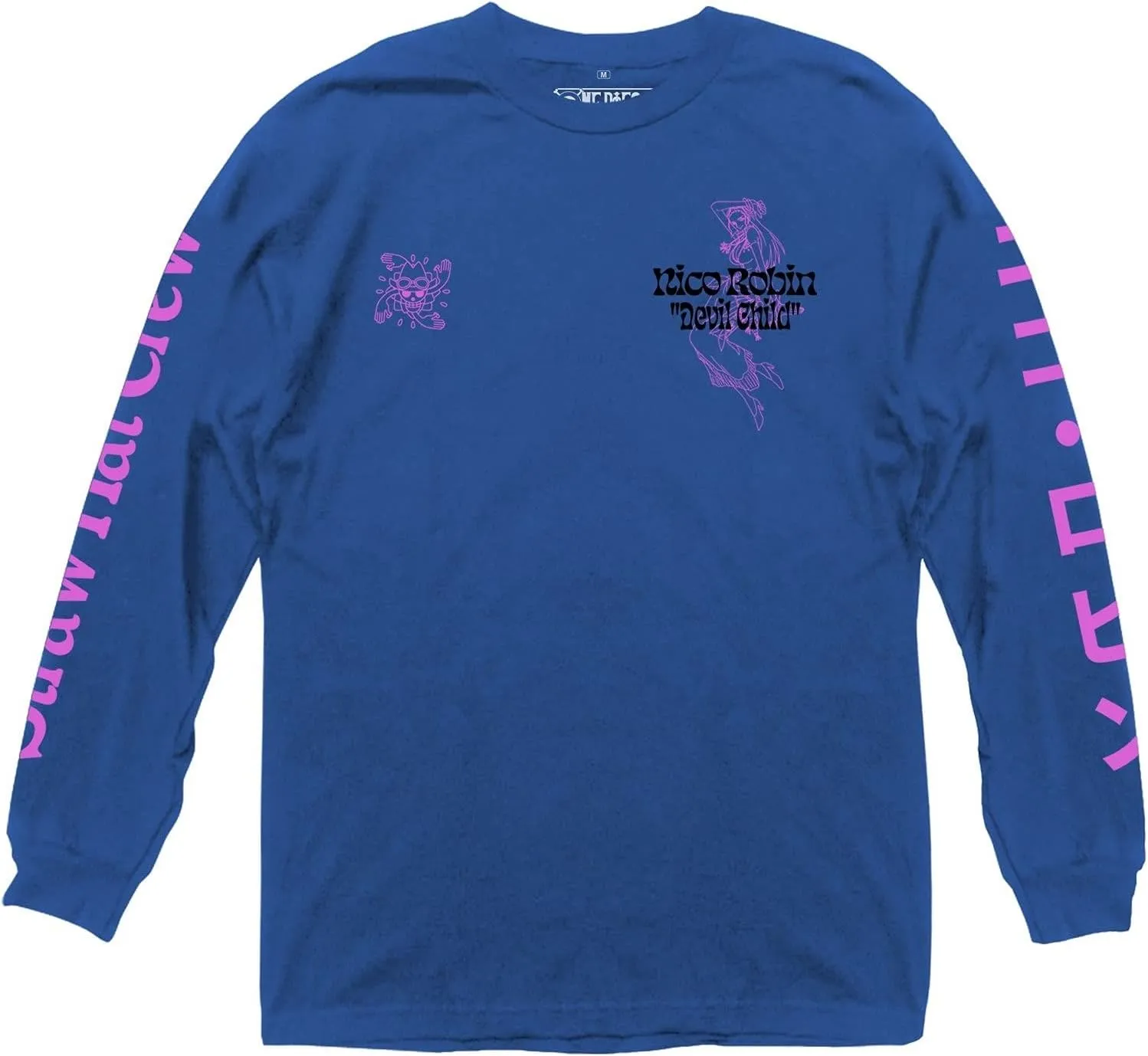 Ripple Junction One Piece Nico Robin Demon Child Anime Adult Long Sleeve Graphic T-Shirt