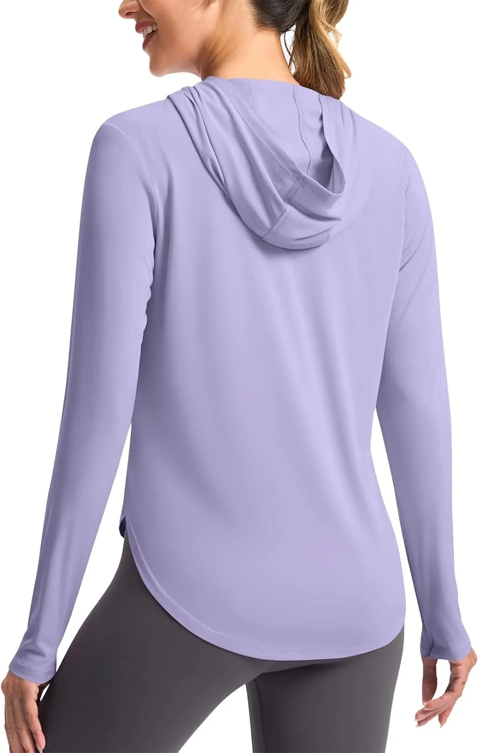 Sun Protection Hoodie For Women UPF 50  Fishing Hiking Shirt Lightweight Cool Rash Guard Casual Long Sleeve Spf Shirt