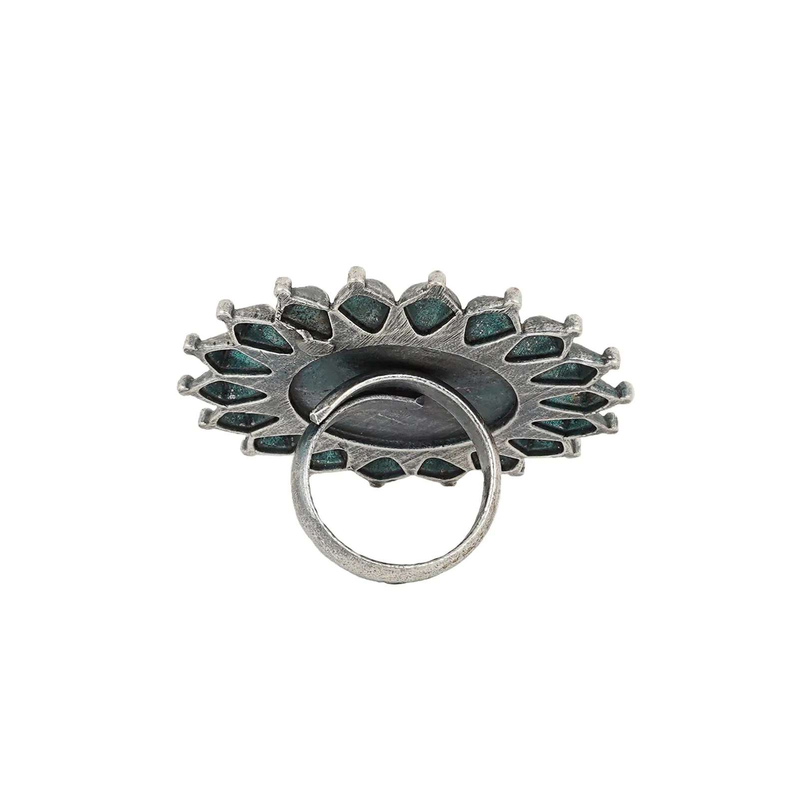 Teejh Amodini Silver Oxidised Ring