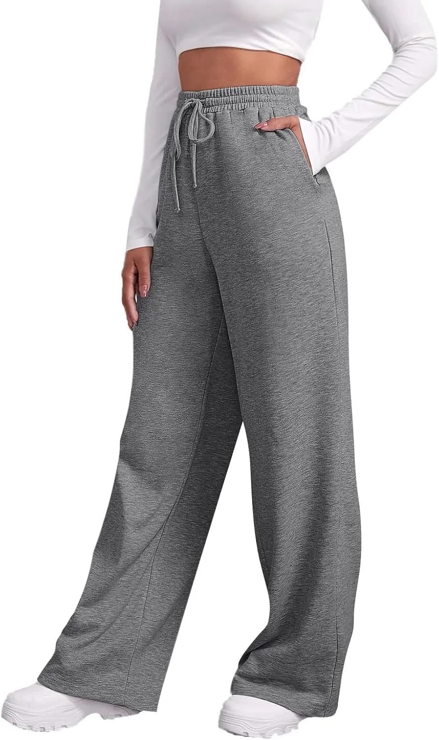Womens Cargo Sweatpants Wide Leg Y2k Pants for Women High Waisted Casual Loose Trousers Loose Fit for Yoga Trousers