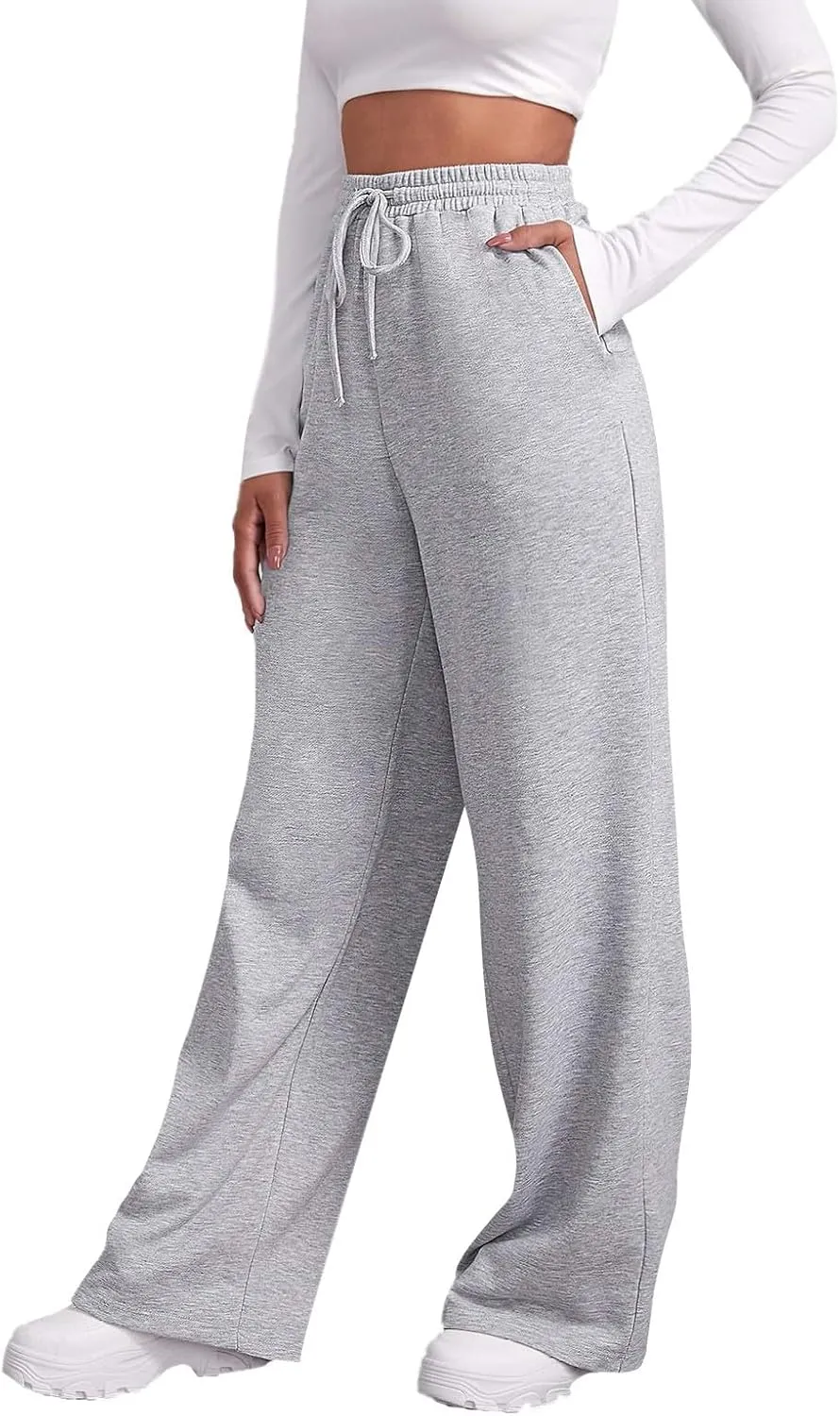 Womens Cargo Sweatpants Wide Leg Y2k Pants for Women High Waisted Casual Loose Trousers Loose Fit for Yoga Trousers