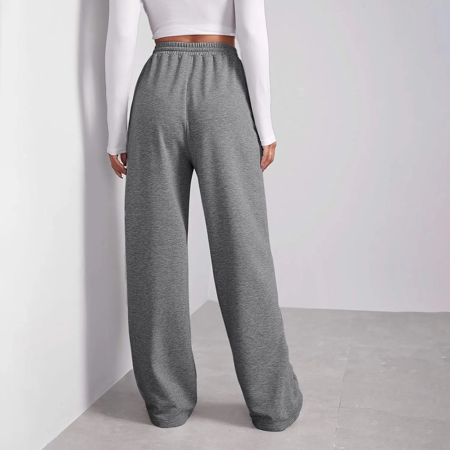 Womens Cargo Sweatpants Wide Leg Y2k Pants for Women High Waisted Casual Loose Trousers Loose Fit for Yoga Trousers