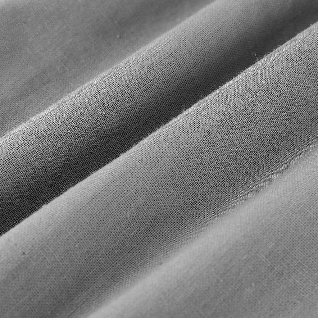 Womens Pants Elastic Waist Straight Leg Trouser Solid Pockets Casual Loose Pants Cotton Linen Soft Comfy Beachwear