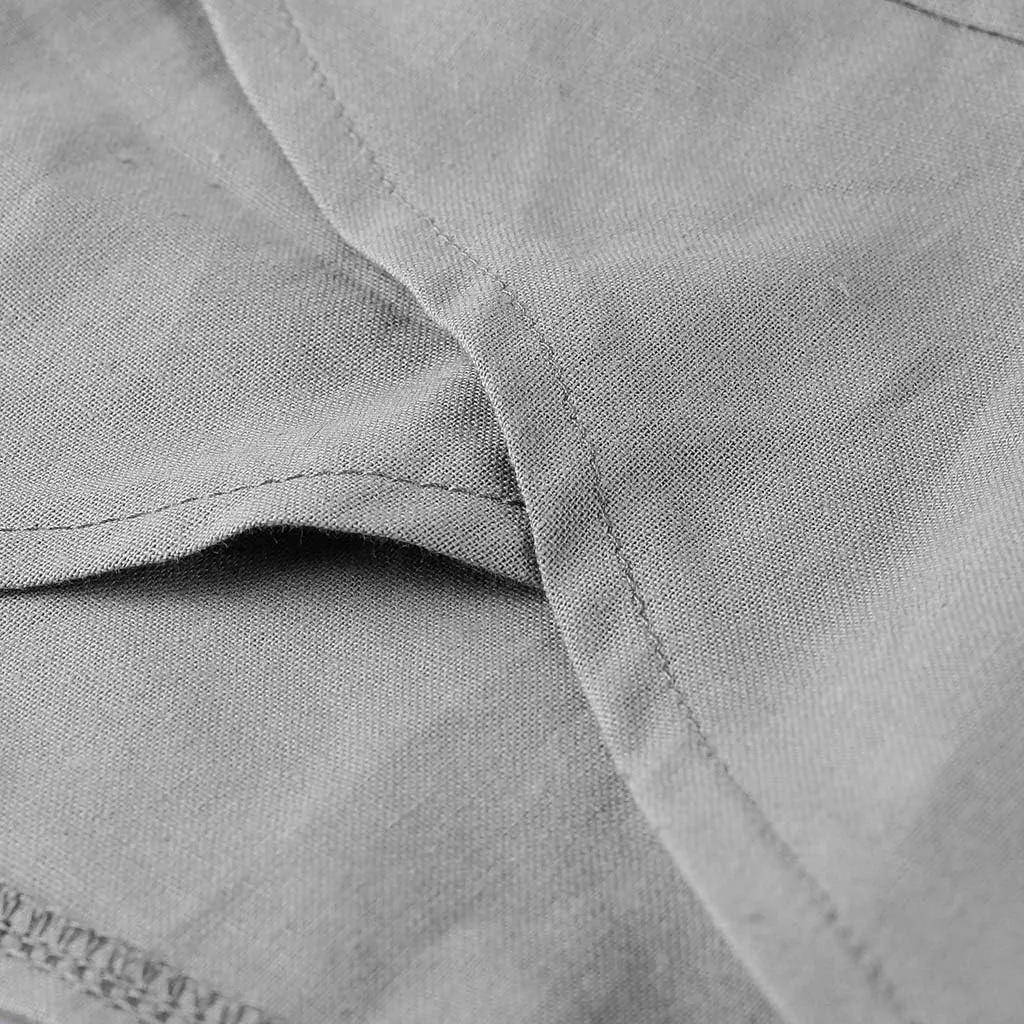Womens Pants Elastic Waist Straight Leg Trouser Solid Pockets Casual Loose Pants Cotton Linen Soft Comfy Beachwear